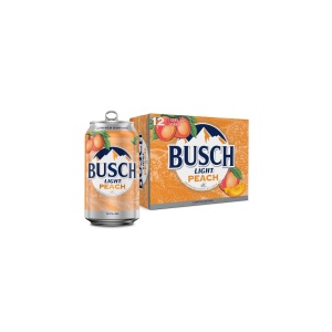 Busch Light Peach Beer Cans (12 oz x 12 ct)