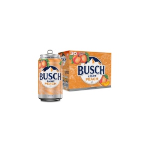 Busch Light Peach Beer Cans (12 oz x 30 ct)