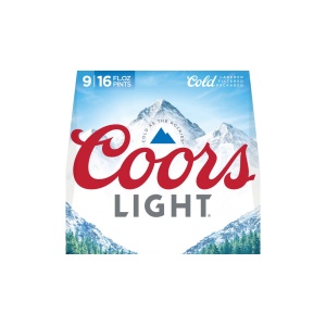 Coors Light American Light Lager Bottles (16 oz x 9 ct)