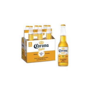 Corona Light Mexican Beer Bottles (12 oz x 6 ct)