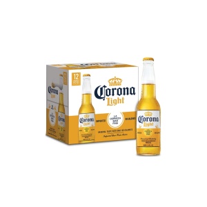 Corona Light Mexican Lager Bottles (12 oz x 12 ct)