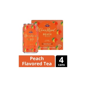 Crown Royal Whisky RTD Cocktail Peach Tea Can (12 oz x 4 ct)