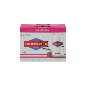 Happy Dad Raspberry Hard Seltzer Cans (12 oz x 12 ct)
