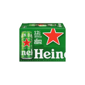 Heineken Original Lager Slim Cans (12 oz x 12 ct)