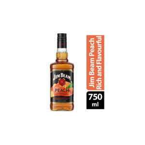 Jim Beam Peach Kentucky Straight Bourbon Whiskey Bottle (750 ml)