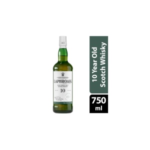 Laphroaig 10 Year Old Islay Malt Whisky Bottle (750 ml)