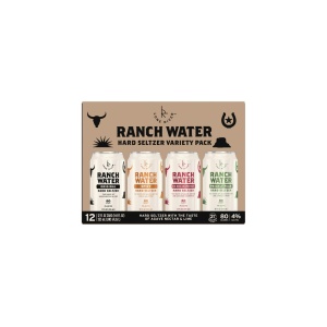 Lone River Variety Pack Ranch Water Hard Seltzer Cans (12 oz x 12 ct)