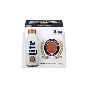 Miller Lite American Pilsner Light Lager Beer Bottles (16 oz x 9 ct)