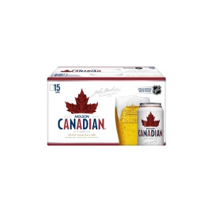 Molson Canadian Lager Beer Cans (12 oz x 15 ct)