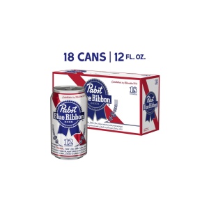 Pabst Blue Ribbon American Lager Cans (12 oz x 18 ct)