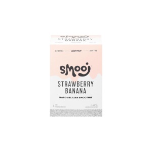 Smooj Strawberry Banana Hard Seltzer Smoothie Cans (12 oz x 4 ct)