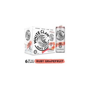 White Claw Ruby Grapefruit Hard Seltzer Cans (12 oz x 6 ct)